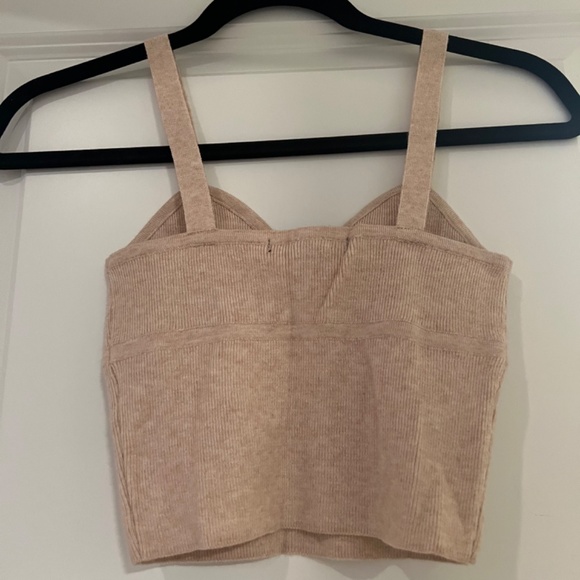 Faux wool-blend bustier tank top - Picture 2 of 2